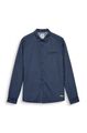 edc Langarmhemd mit Minimalprint, Slim Fit, Farbe: Navy, Größe: M, UVP: 49,99 €