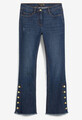 7/8-Bootcut-Jeans mit Zierknöpfen Gr. 44 Dunkelblau Denim Damen-Hose Pants Neu