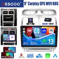 DAB+ 32G Autoradio 9" CarPlay Android 13 GPS Navi RDS Für Peugeot 307 2007-2013