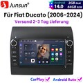 Für Fiat Ducato 2006-2024 Android 14 Autoradio Carplay USB GPS NAVI BT DAB+ 64GB