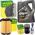 MANN FILTERSET+MANNOL 5W30 für AUDI A3 8P VW CADDY GOLF 5 6 TOURAN 1T1 2 PASSAT
