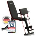 DH FitLife Multifunktion Hantelbank verstellbar mit Beinstrecker bis 200 KG