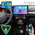 4+64G CarPlay Android15 Autoradio für Citroen C1 Peugeot 108 Toyota Aygo II Navi