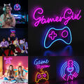 Neon LED Schild USB Licht Gaming Setup Nachtlicht Beleuchtung Wand Deko Leuchte