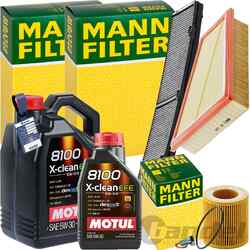 MANN INSPEKTIONSPAKET+6L MOTUL EFE 5W-30 ÖL passend für BMW X1 E84 xDrive 20/28i