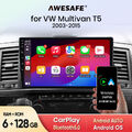128GB Carplay Für VW T5 Multivan Autoradio GPS Bluetooth Navi Android13 RDS DAB+