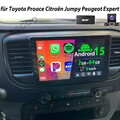 2+64G Android15 Carplay Autoradio Für Citroen Jumpy Peugeot Expert GPS Navi +DAB