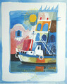 ROSINA WACHTMEISTER KUNSTDRUCK SILKSCREEN PRINT POSTER RITORNO A PORTO 30x24cm
