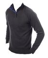 Balldiri Premium Kaschmir Herren Troyer mit Kragen und Knöpfe 2-fädig anthra 2XL