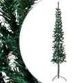Künstlicher Halb-Weihnachtsbaum mit Ständer Schlank Grün 180 cm