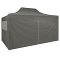 vidaXL Faltzelt Pop-Up mit 4 Seitenteilen 3x4,5 m Blau