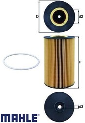 MAHLE OX425D Ölfilter Motorölfilter 