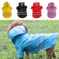 Regenjacke für Hunde Wasserdicht Kapuzenjacke Reflektierend Mantel Hundejacke DE