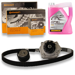 Conti Wasserpumpe Zahnriemensatz + 5L Frostschutz passend für Fiat Alfa Romeo
