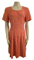 Vintage 90s Rotes Geblümtes Leichtes Kleid Sommerkleid aus Viskose Damen S 36