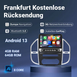 Für Benz Vito W447 14-2022 Android 13 Carplay Autoradio GPS Nav WIFI BT SWC 64G