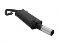 Novus Endschalldämpfer  1x76mm RL-Design Stahl für VW Polo 5 V-9N/9N3 +ABE