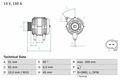 Generator Lichtmaschine LiMa Bosch 0986044480