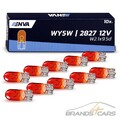 10x ENVA WY5W T10 GLASSOCKEL GLÜHLAMPE GLÜHBIRNE 12V 5W BLINKER ORANGE
