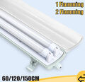 LED Feuchtraumleuchte Wannenleuchte Leuchte 60/90/120/150cm inkl. T8 Röhre IP65
