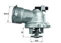 MAHLE Thermostat, Kühlmittel TM 28 87 für MERCEDES-BENZ