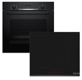 HERDSET BOSCH Backofen EcoClean + Induktionskochfeld Booster autark 60 cm