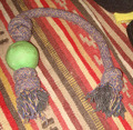 Beco Hundeball Beco Ball mit Seil Grün