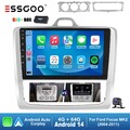 DAB+ Carplay Autoradio Android 14 4+64G GPS Cam Für Ford Focus MK2 MK II 04-2011