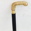 Handgefertigter Stil Geschenk Vintage Gehstock Messing neuer Griff schwarz Ho...