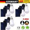2-6X LED Solar Glühbirne Solarleuchte Camping Lampe Außen Garten Beleuchtung DE