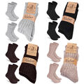 2 Paar Wollsocken Wintersocken Herren Damen Socken mit Schafswolle Stricksocken