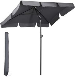 Sonnenschirm Rechteckig 200 x 125 cm Balkon Markt Schirm mit Schutzhülle UPF50+