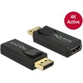 DELOCK Adapter DisplayPort 1.2 Stecker > HDMI Buchse schwarz 4K Aktiv 65573