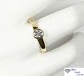Klassischer Ring, 585 Gelbgold, 14 Karat, Brillant ca. 0,40 Carat