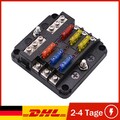 6-fach KFZ Sicherungshalter Auto Sicherungskasten LKW Boot Sicher 12V-32V