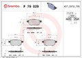 BREMBO Bremsbelagsatz, Scheibenbremse P 79 029 für SUZUKI