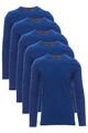 5er Pack Herren Langarmshirt Baumwolle Langarm T-Shirt Long Sleeve Sweatshirt