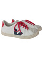 Veja T2 Sneaker Damen Gr. 38 Weiß Rot Blau Schnürschuhe