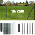 Maschendrahtzaun Set Eurozaun-Set Maschendraht  Gartenzaun Isolation Zaun 10-25M