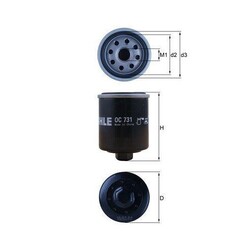MAHLE/KNECHT Ölwechselfilter OC 731  