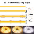 5V 12V 24V COB LED Streifen 320LED/m Weiß Band Leiste Stripe Innen Selbstklebend