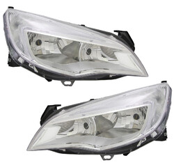 Scheinwerfer Set für Opel Astra J 09-12 Klarglas Chrom H7 LWR Stellmotor Mo