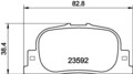 HELLA PAGID Bremsbelagsatz, Scheibenbremse 8DB 355 010-001 für TOYOTA