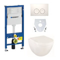 Design Wand WC Set spülrandlos Geberit Duofix Vorwandelement WC-Sitz UD-45