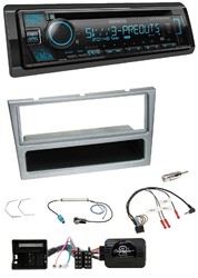 Kenwood Bluetooth USB CD Lenkrad DAB Autoradio für Opel Corsa C Tigra Meriva sil