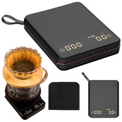 DE- Mini-Kaffeewaage mit Timer, wiederaufladbare intelligente Kaffeewaage, 0,1 g