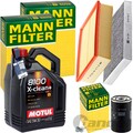 MANN INSPEKTIONSPAKET+5L MOTUL 5W-30 MOTORÖL passend für AUDI A4 B6 B7 1.6+2.0