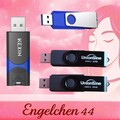 UnionSine USB-Stick USB 2.0 32GB 64GB Speicherstick drehbar Metall Kunststoff