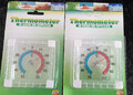 ZWEI  Fensterthermometer   Kunststoff -Aussenthermometer ++ selbstklebend +A+ H