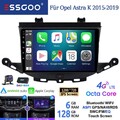 128G DAB+ Autoradio Apple CarPlay Android14 Für Opel Astra K 2015-19 GPS Navi 4G